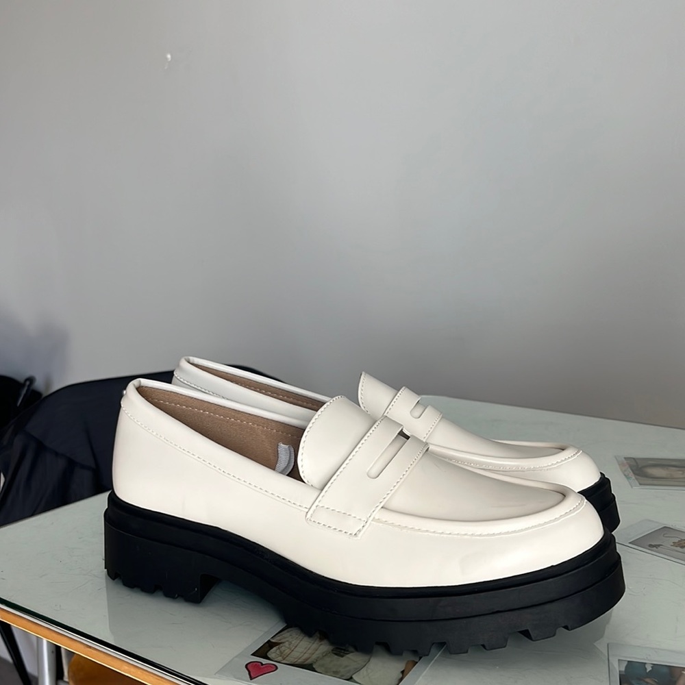 Brand New White Loafers